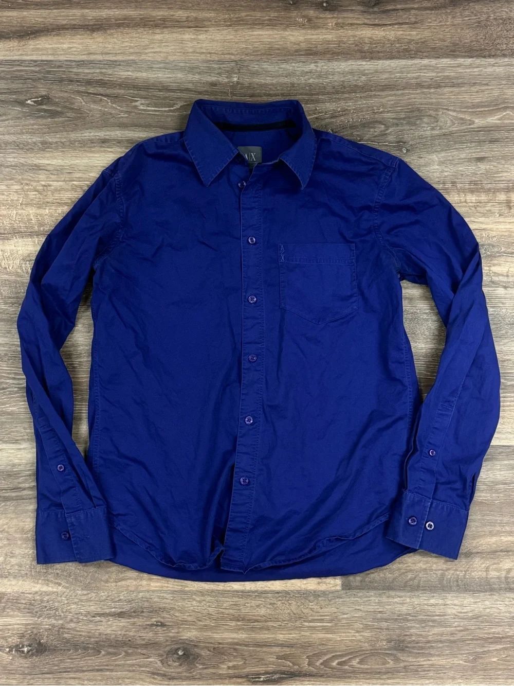 Armani Exchange AX Royal Blue Button Down Shirt Men’s Medium